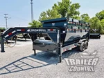 New 83" X 16' 14K Heavy Duty Gooseneck Roll Off Dump Trailer W/ (2) 48" Tall Bin. Fixed Price $23900.00.