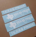 Texas Pride Trailer Decals Stickers 18"-30" Gloss White Or Black Fast Usa. Fixed Price $57.17.