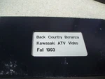 Kawasaki Back Country Bonanza Atv Video Fall 1993 Vhs Tape. Fixed Price $21.99.