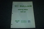 Sullivan Palatek D185Q11JD D210Q11JD Air Compressor Operator Parts Manual Xz. Fixed Price $146.24.