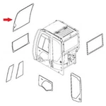 Cab Glass - Windshield Upper Fits John Deere 75D 135D 225DLC 4664382. Fixed Price $679.08.