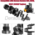 Crankshaft 7256752 150107-005420 D70S-7 Fits Daewoo Doosan D34 Engine Excavators. Fixed Price $589.00.
