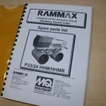 Rammax P33 24 Hhmr Roller Compactor Spare Parts Book Catalog List Manual Mq. Fixed Price $85.00.