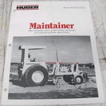 Huber Maintainer Model M-850A Diesel Sales Brochure HM-850B 0386-5MR. Fixed Price $26.35.