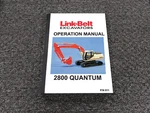 Link-belt 2800Q 3400Q Quantum Excavators Owner Operator Maintenance Manual. Fixed Price $85.08.