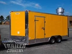 New 2026 V-nosed Enclosed Concession Food Vending Bbq Trailer. Fixed Price $36850.00.