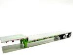 Dcp 1/64 Scale Transcraft Step Deck Trailer Silver With Lime Green Frame. Fixed Price $55.00.