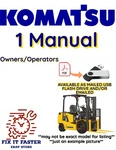 Komatsu FG30SHT-14 Forklift Operators Owners Manual Pdf Usb. Fixed Price $30.00.