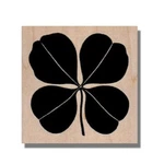 Wood Rubber Stamp, Lucky 4 Leaf Clover, Patrick, Plant, Irish,shamrock,spring. Fixed Price $12.75.