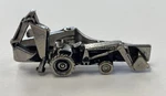 Vintage International Farmer's Tractor Backhoe Metal Tie Clip. Fixed Price $18.00.