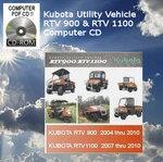 Kubota Utility Vehicle Rtv 900 1100 2 In Digital Computer Cd Manual. Fixed Price $12.97.