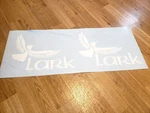 Lark Trailer Enclosed Decals Stickers (2) Gloss White 14X10" Fast Usa. Fixed Price $53.27.