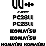 Komatsu PC28UU Decals Stickers, Repro Kit For Mini Excavator. Fixed Price $83.67.
