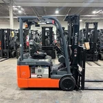 2022 Toyota 8FBE15U 3000LB Used Forklift Triple Mast Sideshift 6985 Hours. Fixed Price $17950.00.