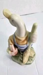 Vtg. Peter John Porcelain Duck W/ Bucket & Broom Figurine. Fixed Price $23.99.