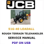 Jcb 516-40 Loadall Telehandler Service Repair Shop Manual Pdf On Usb. Fixed Price $25.00.
