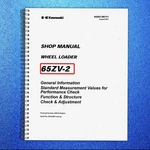 Kawasaki 65ZV-2 Wheel Loader Shop Manual Sn 65J4-9001 Up 2011, Foldouts. Fixed Price $88.83.