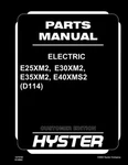 Hyster Electric E25-35XM2, E40XM2S (D114) Forklift Parts Manual Catalog Diagrams. Fixed Price $59.00.