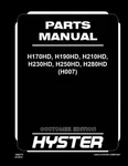 Hyster H170HD,H190HD,H210HD,H230HD,H250HD,H280HD H007 Forklift Parts Manual Book. Fixed Price $59.00.
