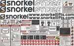 Snorkel S4732E Scissior Lift Full Decal Set W/ Applicator, Instructions, & Pics. Fixed Price $150.00.