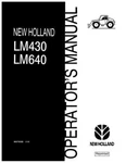 New Holland LM430 LM640 Telehandler Operator S Manual. Fixed Price $41.00.