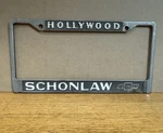 Schonlaw Chevrolet Hollywood Dealer License Frame 1929-1988 Sunset Strip Chevy. Fixed Price $199.99.
