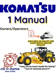 Komatsu GD530A-2EY Motor Grader Owners Operators Manual Pdf On Usb. Fixed Price $25.00.
