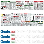 Decal Kit For Genie GS-3246 Scissor Lift GS3246 Complete Safety Stickers + Vinyl. Fixed Price $169.95.