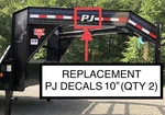 Pj Trailers Tongue Replacement 10 Stickers White (set Of 2) Gooseneck. Fixed Price $12.99.