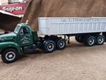 New Huge Suzio Construction Metal Dual Tandems Tractor Trailer Dump First Gear. Fixed Price $115.00.