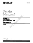 Caterpillar 321C Lcr Supplement Excavator Parts Catalog Manual XEBP8239. Fixed Price $145.00.