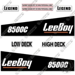 Fits Leeboy 8500C Kit Asphalt Paver Equipment Decals - 7 Year Vinyl. Fixed Price $149.95.