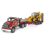1/16TH Bruder Mack Semi Granite Low Loader With Jcb Backhoe 02813. Fixed Price $134.99.