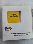 Blaw Knox PF-400A Asphalt Paver Finisher Factory Parts Catalog Manual. Fixed Price $74.00.