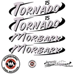 Morbark Tornado 15 Decals, Repro Wood Chipper Sticker Kit, Uv Laminated. Fixed Price $160.00.