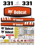 Fits Bobcat 331 Mini Excavator Decal Kit - 3M Vinyl Free Shipping. Fixed Price $178.95.