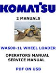 Komatsu WA600-1L Wheel Loader Service Repair Owners Manuals Pdfs On Usb. Fixed Price $29.00.