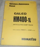 Komatsu HM400-1L Articulated Dump Truck Operation & Maintenance Book Manual. Fixed Price $49.99.