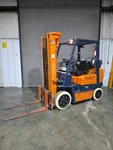 Indoor Toyota 4K Lp Forklift W/3 Stage Mast, Side Shift & Non Marking Tires. Fixed Price $8990.00.