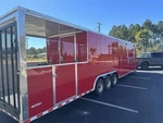 Freedom Red Concession Trailer Commercial Kitchen Triple Axle Serving Windows.. Fixed Price $70000.00.