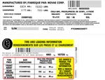 Novae Trailer Id Label & Tire Pressure Decal 3M Professional High Tack Vinyl. Fixed Price $49.99.