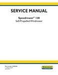 New Holland Speedrower 130 Self-propelled Windrower Complete Service Manual. Fixed Price $385.00.