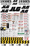 Fits Jlg 1930ES Scissor Lift Decal Kit Laminated 3M Vinyl 8-YEAR Outdoor. Fixed Price $184.95.