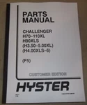 Hyster H70XL H80XL H100XL H110XL H90XLS Forklift Parts Manual Book F5 S/n. Fixed Price $79.99.