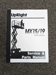 Upright MX15 MX19 Scissor Lift Platform Parts Catalog Shop Service Repair Manual. Fixed Price $116.96.