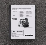 Komatsu FD40ZT-8 CX20 Forklift Truck Owner Operator User Guide Manual. Fixed Price $118.82.
