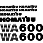Komatsu Wheel Loader WA600 Ns (new Style) Decal Set. Fixed Price $151.81.