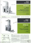 Fork Lift Truck Brochure - Clark Np Ns 300 Elec Reach Straddle Item (LT169). Fixed Price $21.79.