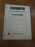 Kubota K-530 Loader Operator Manual & Parts List For M5030DT, M6030DTN Tractors. Fixed Price $10.89.