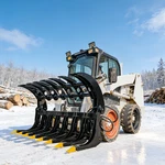 72INCH Brush Root Rake Clam Grapple Attachment Fits Bobcat Skid Steer. Fixed Price $2131.50.